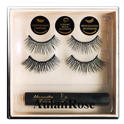 Magnetic Eyelashes Magnetic Lashes with Eyeliner/Medium Cat Eye Cruelty-Free & Vegan Faux Mink Lashes /60 Wears