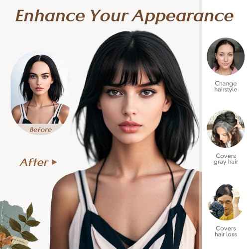 Rich Choices Hair Toppers for Women Real Human Hair 100% Human Hair Toppers for Women Clip in Silk Base Remy Hair Topper 7 Inch onyx