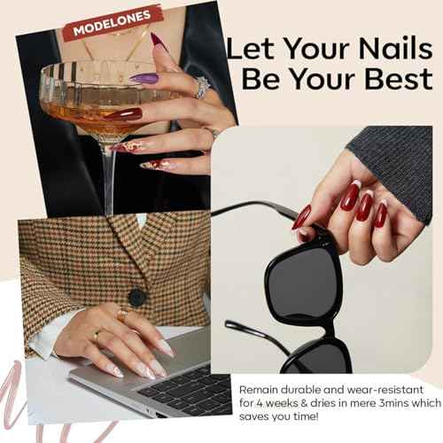 modelones 40 Pcs Gel Nail Polish Set, 36 Colors Winter Orange Yellow Red Nude Brown White Black Gel Nail Polish Kit with Base Coat& Matte Glitter Glossy Top Coat DIY LED Christmas Manicure Gift