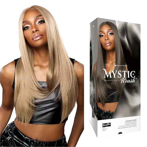 Sensationnel Shearmuse Mystic Krush Lacewig - Lila Glueless Synthetic Preplucked Hairline Deep Laceparting Hand Tied (MUSHROOMBLONDE)