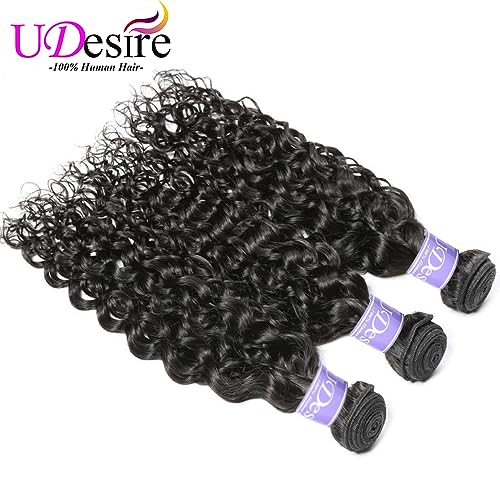Water Wave Bundles Wet and Wavy Bundles 100% Unprocessed Brazilian Virgin Hair Water Curly Hair Extensions for Black Women 16 18 20inch