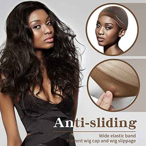 Dreamlover Wig Caps for Women, Brown Stocking Caps for Wigs, 12 Pieces