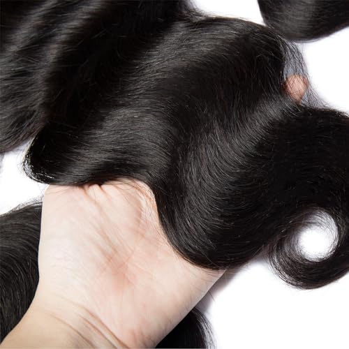 Lemoda 13x4 Frontal Body Wave HD Transparent Lace Frontals Brazilian Virgin Human Hair Lace Frontal Closure Natural Black 22 Inch