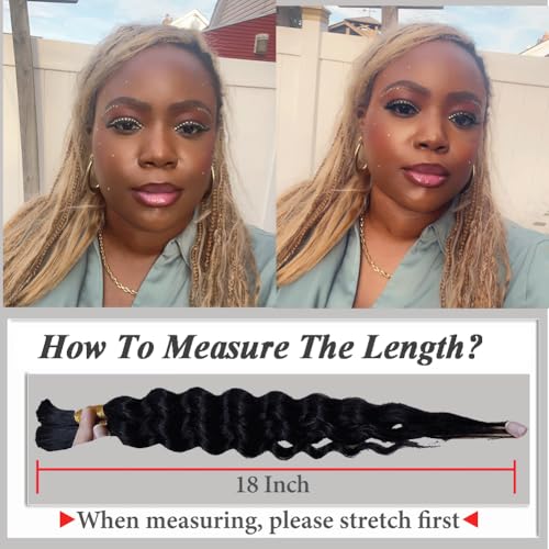 Human Braiding Hair For Braids 24 Inch 100g/2Bundles Deep Wave Bulk Human Hair For Braiding Wet And Wavy Human Hair Extensions For Braids 12A No Weft Bulk Human Hair Honey Blonde
