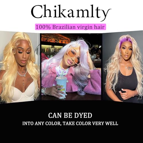 613 Bundles Blonde Human Hair Single Bundle 24 inch 1 Bundle Body Wave 100% Unprocessed 12A Brazilian Virgin 613 Human Hair Bundles 100g One Bundle