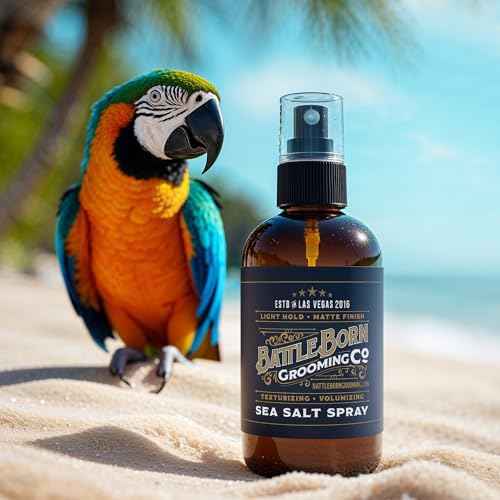 Battle Born Grooming Co Sea Salt Spray (Unscented, 8 fl oz) ? Natural, Vegan, Texturizing Spray for Effortless Beach Hair & Waves ? Adds Volume, Texture, and Thickness ? Unisex