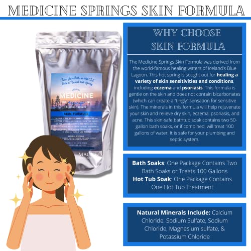 Medicine Springs hot tub Mineral Therapy Dead sea Minerals hot Spring Soaking Collection for Healing Turn Your hot tub into a Soaking Mineral Spring -Skin Formula Treats 400 Gallons (Hot Tub)