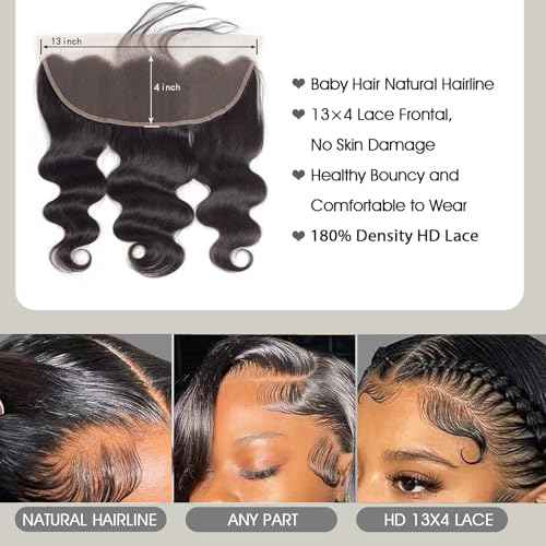 12A Brazilian Human Hair Bundles Body Wave Single Bundle Virgin Hair Bundles Body Wave Human Hair Sew in Weave Natural Black Color Hair 26 inch