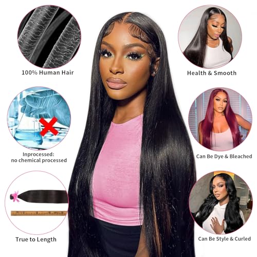 12A Straight Bundles Human Hair 16 16 16 Inch 100% Unprocessed Brazilian Virgin Hair Bundles Straight Hair 3 Bundles Weave Bundles Human Hair Extension
