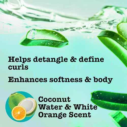 Maui Moisture Curl Quench + Coconut Oil Hydrating Curl Cream Smoothie, Curly Hair Styling Cream with Coconut Oil & Papaya Butter Helps Tame Frizz & Enhance Softness, Silicone Free, 12 oz