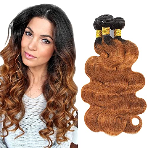 Natural Black Human Hair Bundles #30 Body Wave Bundles 22 24 26 inch Ombre Human Hair Bundle Brown Body Wave Bundle