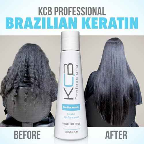 Brazilian Keratin, 1 Step Keratin Treatment Kit at Home. Keratina para Alisar el Pelo. Straightening and Frizz Control, All Hair Types, Formaldehyde Free, 3.38Floz