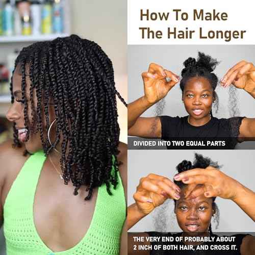 Afro Kinkys Bulk Human Hair -100% Real Human Hair for Mini Twist, Braiding, Loc Extensions & Crochet, Kinky Curly Hair Bundles, Natural Afro Bulk for Dreadlocks(1B, 18 Inch(Pack of 1))