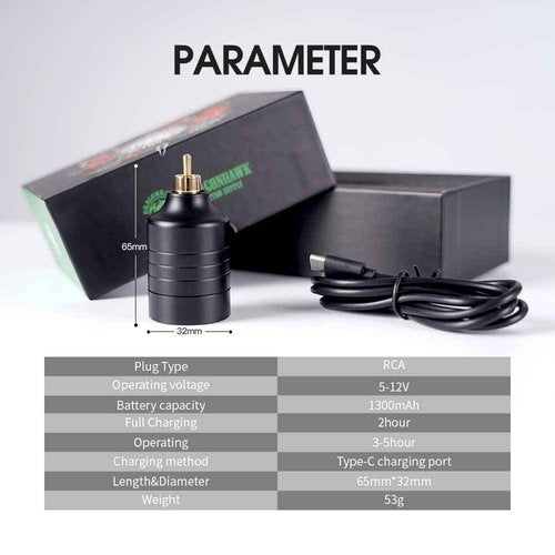 Dragonhawk Wireless Tattoo Kit 2 Batteries Tattoo Gun Kit Beginner Complete Tattoo Machine Pen Kit Pro Coreless Motor