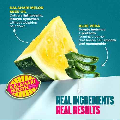 Mielle 2-Minute Deep Conditioner - Kalahari Melon & Aloe Vera Moisturizing Hair Conditioner for Dry, Curly and Textured Hair - Softening, Detangling & Fast-Acting Deep Conditioning Treatment (12 oz)