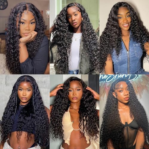 Human Hair Bundles Deep Wave 3 Bundles (14 16 18inches) 12A Grade Brazilian Virgin 100% Unprocessed Human Hair Deep Wavy Bundles Natural Black Raw Hair