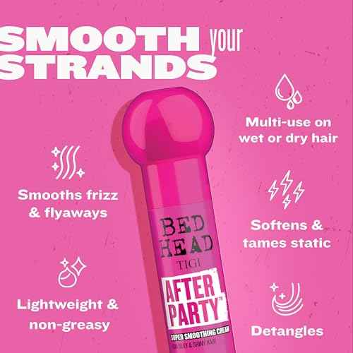 TIGI Bed Head After Party Super Smoothing Cream ? Anti Frizz Hair Styling Product, Humidity Protection for Frizzy, Dull, or Coarse Hair