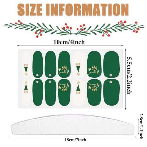 WOKOTO 12 Sheets 168pcs Christmas Nail Polish Stickers Full Nail Wraps for Gel Polish Strips for Women Christmas Nail Stickers Christmas Tree Snow Man Nail Polish Strips Nail Gel Stickers for Nails