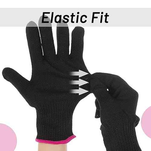 Heat Resistant Gloves - Professional Hot Hand Glove - Heat Protection Flat Iron Glove for Women Hair Styling