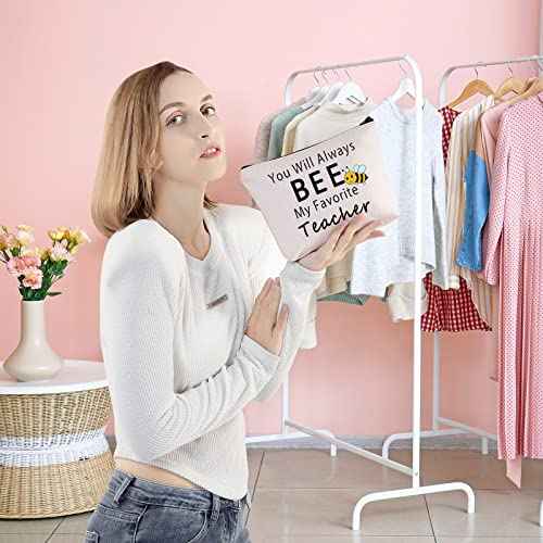 BLUPARK Teacher Appreciation Gift You Will Always Bee My Favorite Teacher Cosmetic Bag End of Year Gift (Bee My Favorite Teacher)