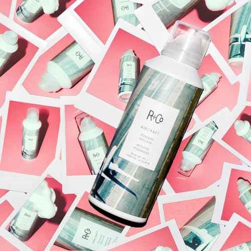 R+Co Aircraft Pomade Mousse | Lightweight Mousse for Texture, Volume & Definition | Anti-Frizz Hair Styling Foam for Tousled, Lived-In Looks | Vegan, Cruelty-Free & Paraben-Free