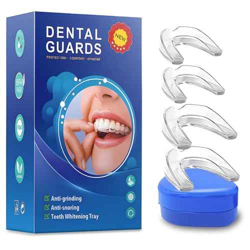 Mouth Guard for Grinding Teeth at Night, Mouthguards for Grinding of Teeth, Night Guards for Teeth Grinding, Reusable Mouth Guard for Sleeping, Bite Guard(2 Sizes, 4 Pcs)