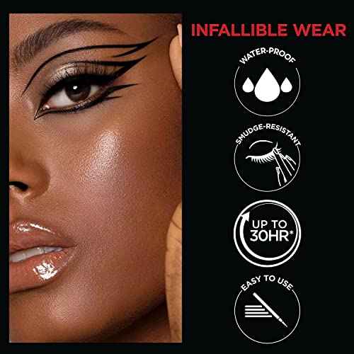 2PCS Waterproof Liquid Eyeliner, White and Black Eyeliner Set, Quick Drying Long-lasting Eye Liner for Makeup, Cruelty-Free Eyeliner Liquid Set Smudge Proof Easy To Use