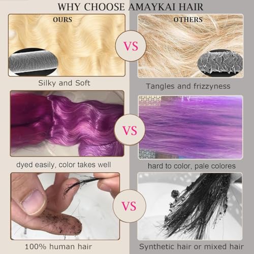 Blonde Human Hair Bundles Body Wave 613 Bundles 26 Inch 100% Unprocessed Brazilian Virgin Remy Sew In Hair Extensions Silky and Soft No Tangle Multipurpose 100g