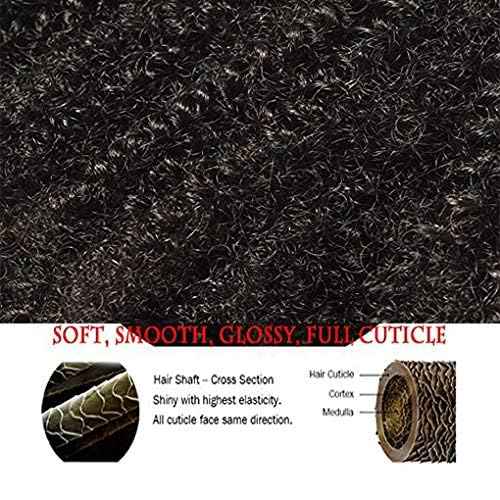 Hair Mongolian Afro Kinky Curly Clip In Hair Extensions Afro Kinky-curly Human Hair Clip Ins 4C Mongolian Virgin Remy Human Hair (18inch, natural black)