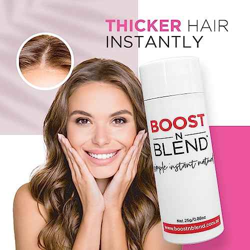 Boost N Blend Hair Volumizer for Women - Scalp Concealer Powder and Cotton Fibers for Thinning Hair (25g/0.88oz)