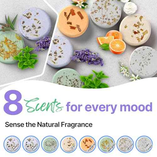 Shower Steamers Aromatherapy BLRIET 8 Pack Gifts for Women, Birthday Christmas White Elephant Gifts Stocking Stuffers for Adults Her Mom Him Home Spa Gym Natural Essential Oil Self Care Relaxation