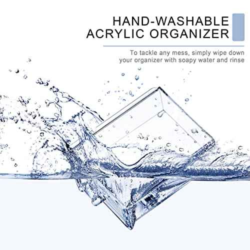 Sorbus Large Makeup Organizer - Clear Stackable Jewelry Makeup Organizer for Vanity, Bathroom Storage Display Case - 12 Drawers Cosmetic Beauty Organizers and Storage with Lipstick Makeup Brush Holder