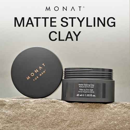 MONAT Matte Styling Clay for Men - Water and Clay-Based Hair Paste to Create Thicker-Looking Hair, Easy-to-Shape Net Wt. 45 ml / 1.52 fl. oz.