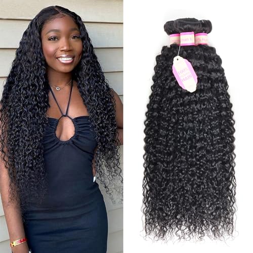 Curly Wave Human Hair 3 Bundles Brazilian Raw Virgin Hair Weave Bundles Jerry Curly Wet And Wavy 12A Grade Long Unprocessed Human Hair Extensions Natural Black 14 16 18 inch 100g/pc
