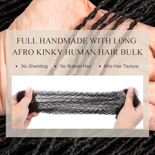 DAIXI Handmade Interlocking Sisterlocks Curly Tips 100% Real Human Hair Permanent Micro Locs Extensions Natural Looking Soft Dreadlocks Can Be Bleached and Dyed.(1B - 0.2cm, 6 Inch 60 Strands)
