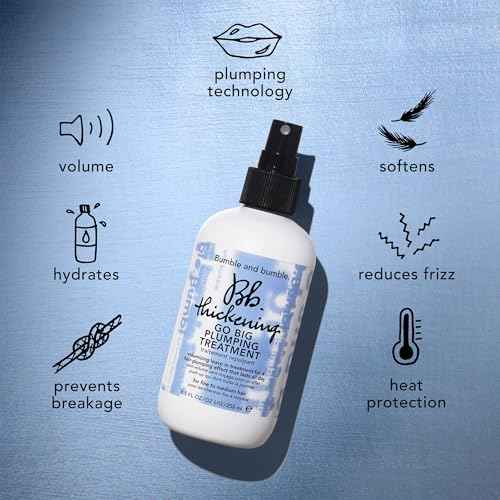 Bumble and bumble. Thickening Go Big Plumping Hair Treatment Spray | Heat Protection | Softening + Defining | Straight to Wavy, 8.5 Fl Oz
