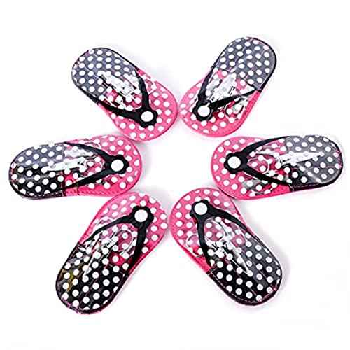 Polka Dot Flip Flop Design Girls Manicure Sets Nail Care Kit SPA Party Favors for Women Bulk Gifts 6 Kits