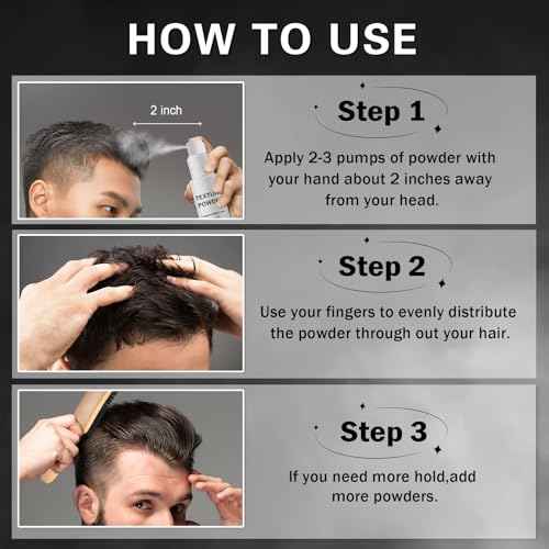 Hair Styling Powder for Men & Women,Lightweight & Volumizing Hair Texture Powder Spray with Matte Finish,polvo texturizador para cabello hombre,Best for Short to Medium