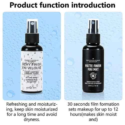 Kaely 2IN1 Hydrating Setting Spray for Face,Primer Face Makeup Matte Dewy Finish,Waterproof Setting Spray for Makeup Long Lasting,Oil Control,maquillaje Up To 16 Hours,Vegan & Cruelty-Free