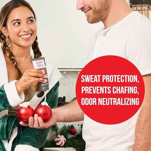 HAPPY NUTS Comfort Cream Deodorant For Men: Anti-Chafing Sweat Defense, Odor Control, Aluminum-Free Mens Deodorant & Hygiene Products for Men's Private Parts 3.4oz, Original