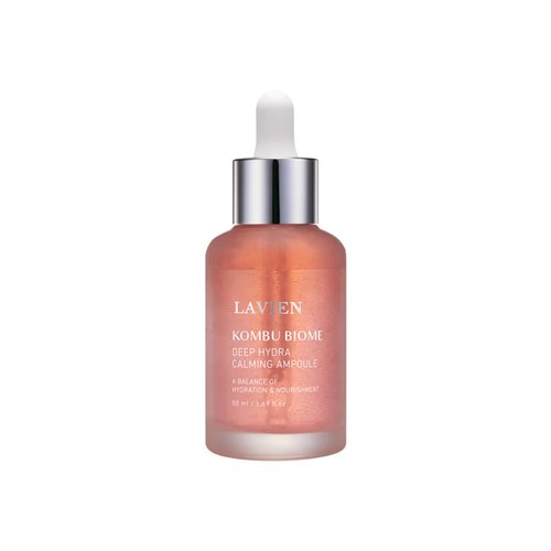 Lavien Kombu Biome Deep Hydra Calming Ampoule - Facial Serum, Ultra Moisturizer, Hydration and Nourishment - Triple Hyaluronic Acid, Suitable for All Skin Types - 1.69 Fl Oz (50ml) Bottle
