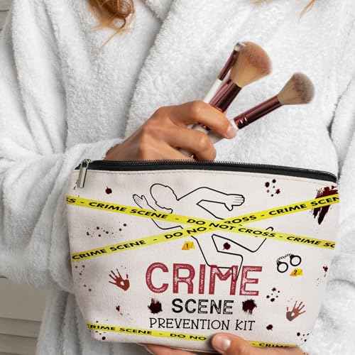 TV Show Makeup Bag Crime Show Inspired Gift Merchandise Zipper Cosmetic Bag Funny Period Travel Pouch for Women Girls Graduation Friendship Birthday Christmas Gifts