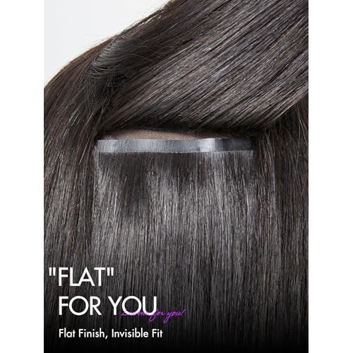 LUVME HAIR Clip in Hair Extensions, Silky Straight Human Hair Clip in Extensions for Women, Natural Black Hair Extensions, 70g 3pcs 22 Inch