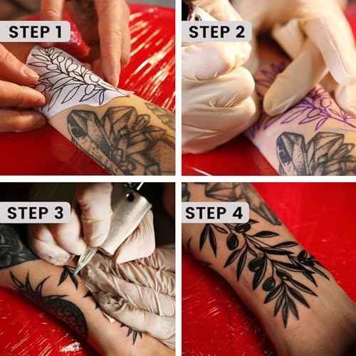 Wireless Tattoo Stencil Printer, Thermal Tattoo Printer Machine with 10Pcs Transfer Paper, Tattoo Printer for Skin Compatible with iPad Smartphone PC, Tattoo Transfer Printer