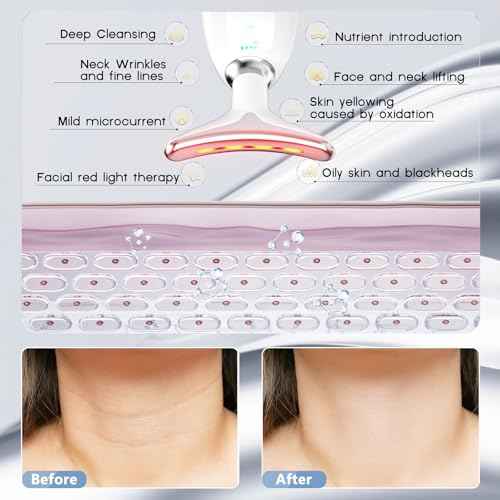 7 in 1 Face Massager Tool, Red Light Therapy for Face and Neck, Red Light Therapy Wand, Face Neck Sculpting Tool for Skin Care