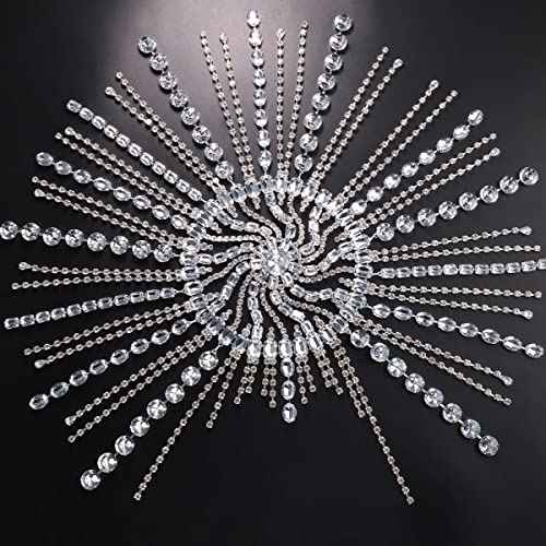 STONEFANS Vintage 1920s Rhinestone Headpiece Cap for Women Crystal Flapper Head Chain Hairpieces Gatsby Hair Accessories
