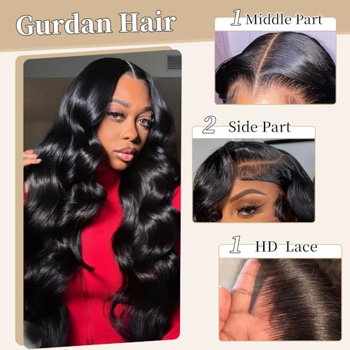 Body Wave Lace Front Wigs Human Hair Pre Plucked 200 Density HD Lace Frontal Wig With Baby Hair 13x6 Lace Front Wigs Natural Color Glueless Wigs 22 Inch