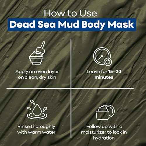 Dr. Mud's Dead Sea Mud Body Mask from Israel, 10.5 Oz ? Black Clay Body Treatment with Natural Dead Sea Minerals Deep Cleansing Skin & Beauty Mask ? Skin Care Detox Product for Men & Women