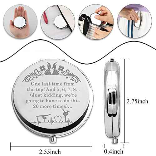 PLITI Dance Teacher Compact Mirror Dance Instructor Appreciation Gift &5678 Inspirational Pocket Mirror for Dancer (One Last time CM)