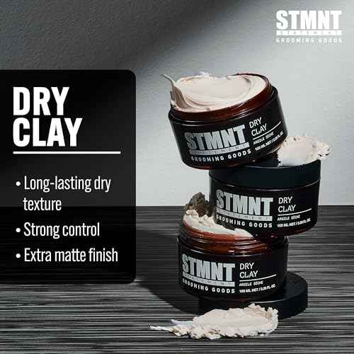STMNT Grooming Goods Dry Clay | Extra Matte Finish | Super Strong Control | Easy to Wash Out